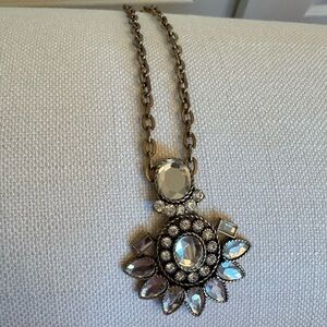 Elegant Gold and Silver J Crew Pendant Necklace